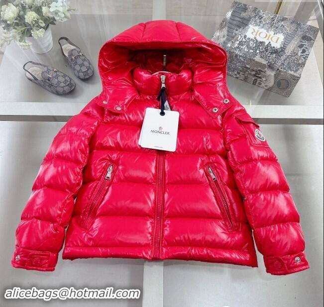 ​Well Crafted Moncler Hooded Down Jacket for Kids M2404 Red 2024