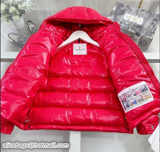 ​Well Crafted Moncler Hooded Down Jacket for Kids M2404 Red 2024