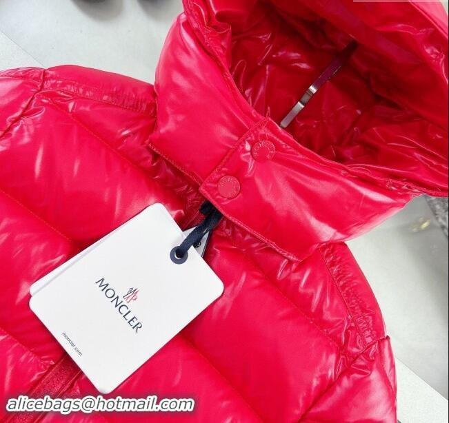 ​Well Crafted Moncler Hooded Down Jacket for Kids M2404 Red 2024