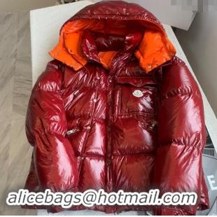 Top Design Moncler Down Jacket for Women and Men M112909 Burgundy 2024