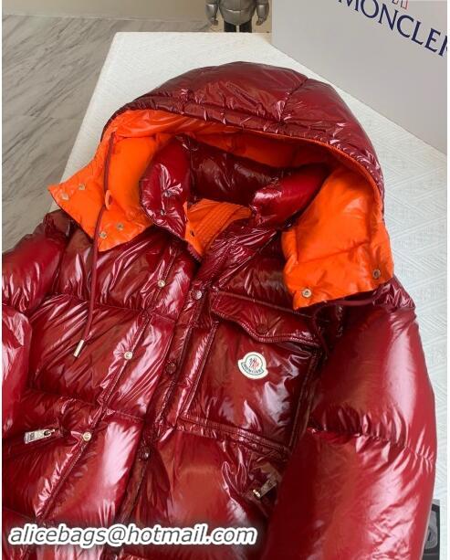 Top Design Moncler Down Jacket for Women and Men M112909 Burgundy 2024