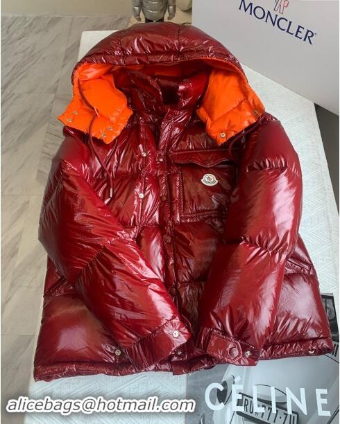 Top Design Moncler Down Jacket for Women and Men M112909 Burgundy 2024