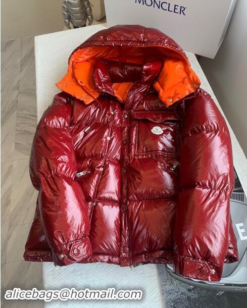 Top Design Moncler Down Jacket for Women and Men M112909 Burgundy 2024