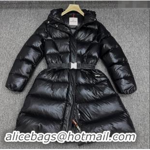 Well Crafted Moncler Down Jacket with Belt M112910 Black 2024