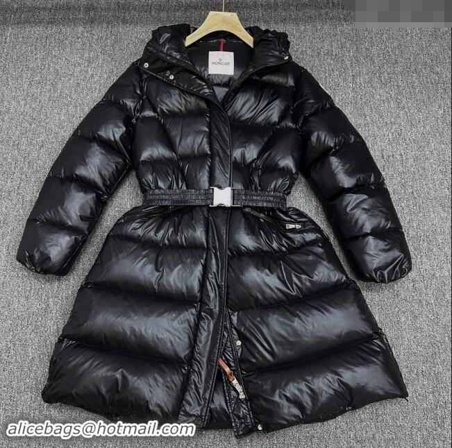 Well Crafted Moncler Down Jacket with Belt M112910 Black 2024