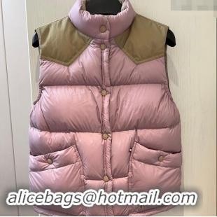 Top Design Moncler Down Vest M112911 Pink 2024