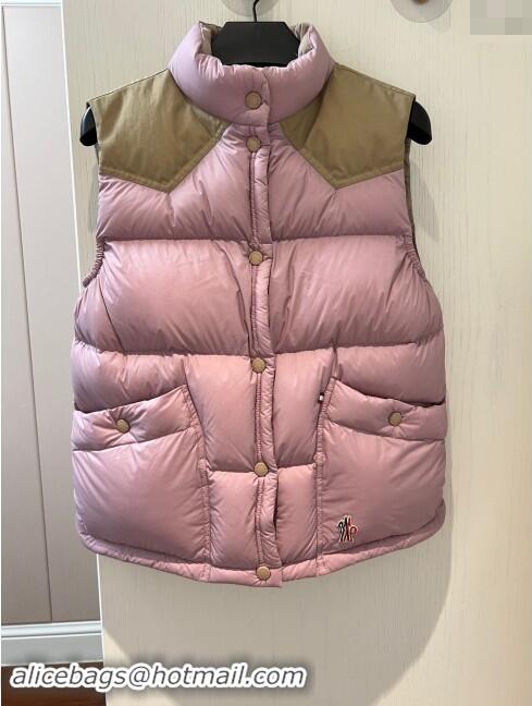 Top Design Moncler Down Vest M112911 Pink 2024