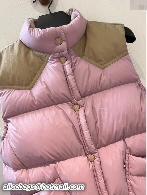 Top Design Moncler Down Vest M112911 Pink 2024