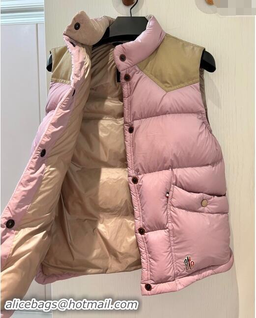 Top Design Moncler Down Vest M112911 Pink 2024