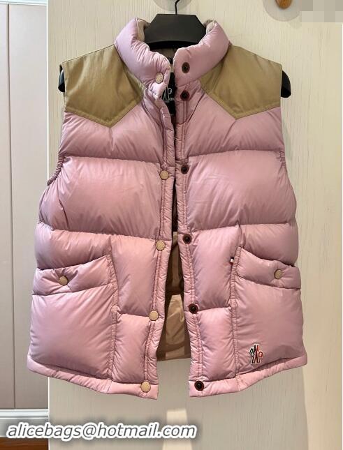 Top Design Moncler Down Vest M112911 Pink 2024