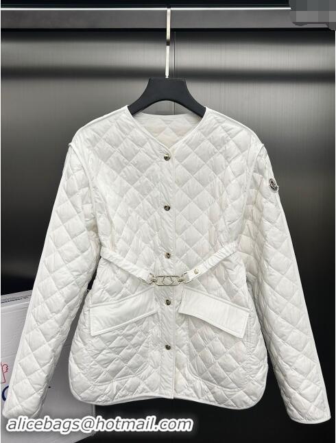 ​Unique Grade Moncler Down Jacket with Belt M112914 White 2024