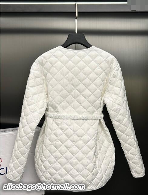 ​Unique Grade Moncler Down Jacket with Belt M112914 White 2024