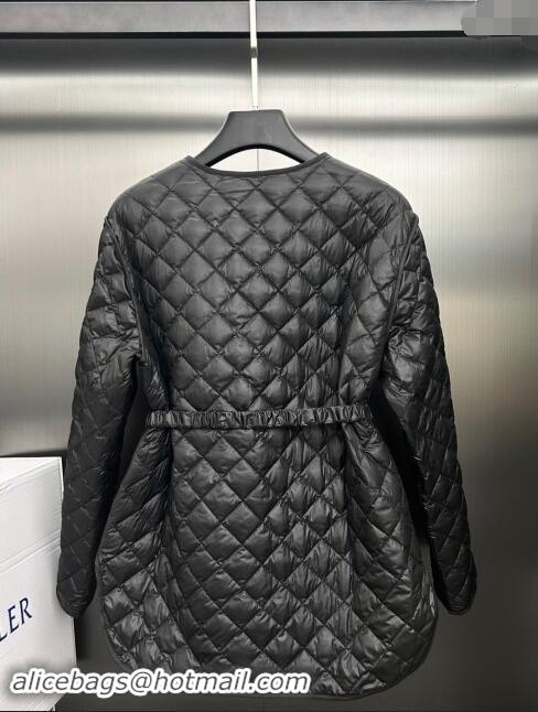 ​Famous Brand Moncler Down Jacket with Belt M112915 Black 2024