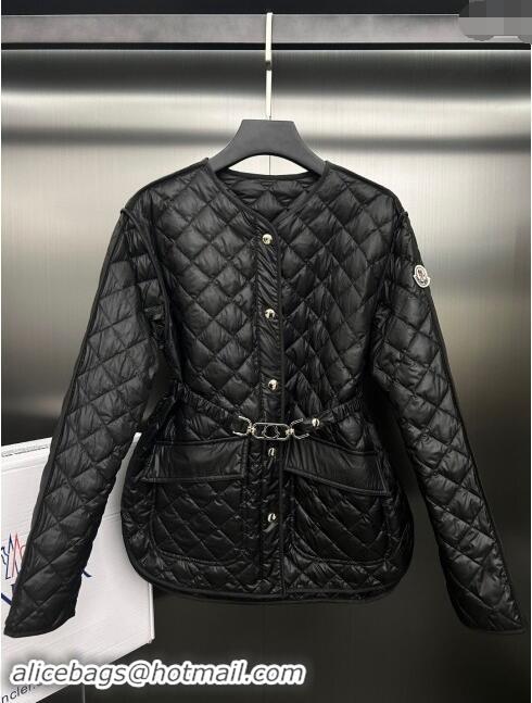 ​Famous Brand Moncler Down Jacket with Belt M112915 Black 2024