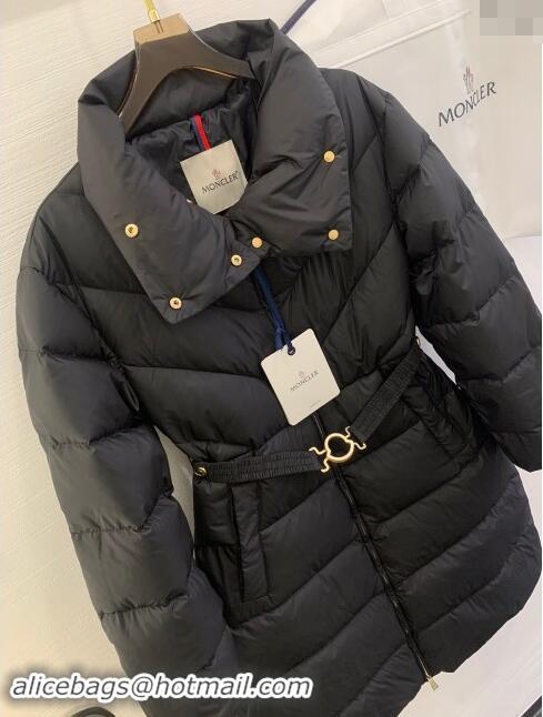 Big Discount Moncler Down Jacket with Belt M112916 Black 2024