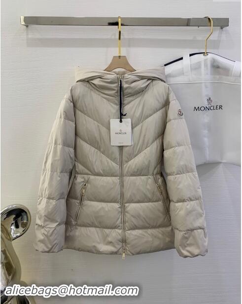 Unique Discount Moncler Down Jacket with Belt M112919 Beige 2024