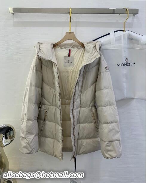 Unique Discount Moncler Down Jacket with Belt M112919 Beige 2024