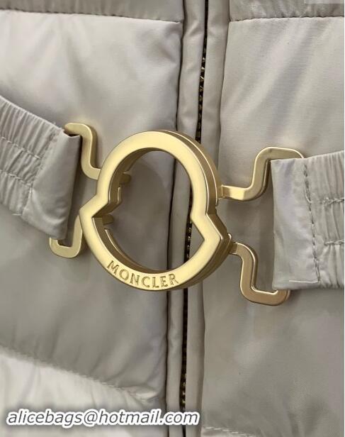 Unique Discount Moncler Down Jacket with Belt M112919 Beige 2024