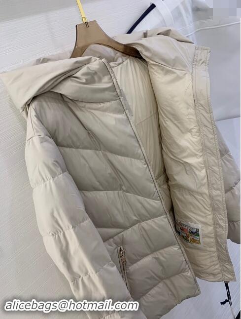 Unique Discount Moncler Down Jacket with Belt M112919 Beige 2024