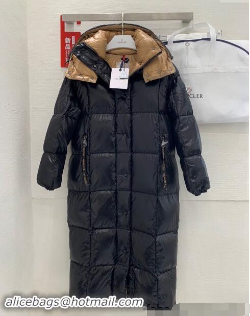 Top Grade Moncler World Long Down Coat 1203 Black 2024