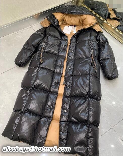 Top Grade Moncler World Long Down Coat 1203 Black 2024