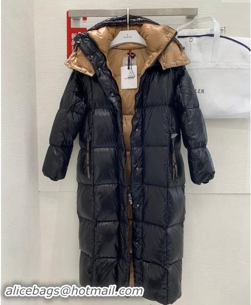 Top Grade Moncler World Long Down Coat 1203 Black 2024