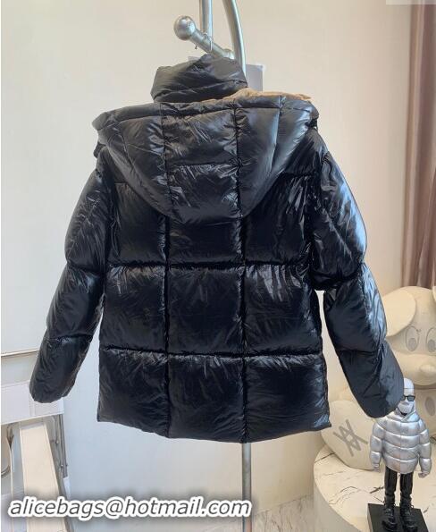 Low Cost Moncler World Short Down Coat M1203 Black 2024