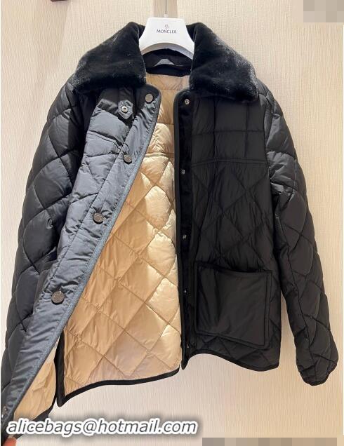 Big Discount Moncler Quilted Down Jacket with Belt M1203 Black 2024