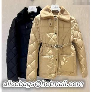 Pretty Style Moncler Quilted Down Jacket with Belt 1203 Beige 2024