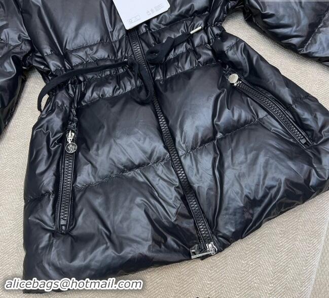 Luxury Discount Moncler Taleve Long Down Jacket 1203 Black 2024