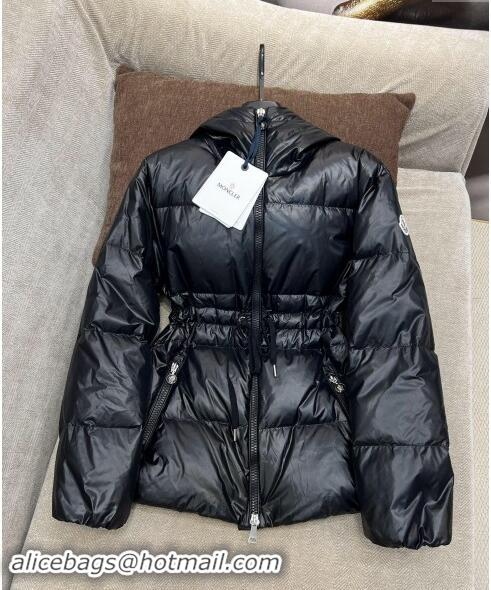 Luxury Discount Moncler Taleve Long Down Jacket 1203 Black 2024