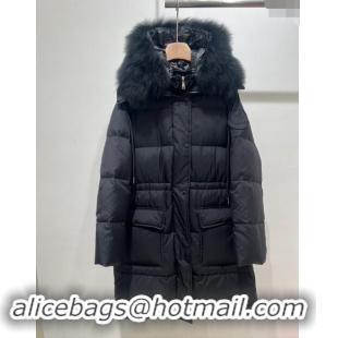 New Release Creation Moncler Ruvuma Long Down Jacket 1203 Black 2024