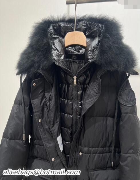 New Release Creation Moncler Ruvuma Long Down Jacket 1203 Black 2024