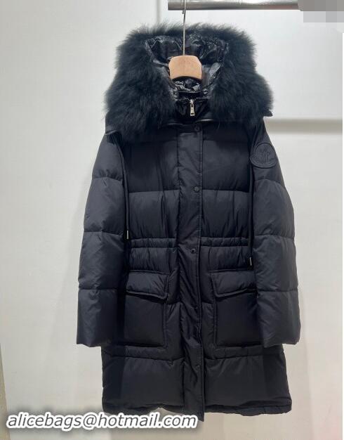 New Release Creation Moncler Ruvuma Long Down Jacket 1203 Black 2024