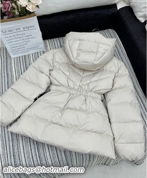 Best Price Moncler Belt Long Down Jacket 1203 Light Grey 2024