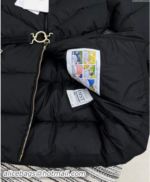 Famous Brand Moncler Belt Long Down Jacket 1203 Black 2024