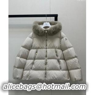 Good Taste Moncler A-Shaped Down Jacket M1203 Light Grey 2024