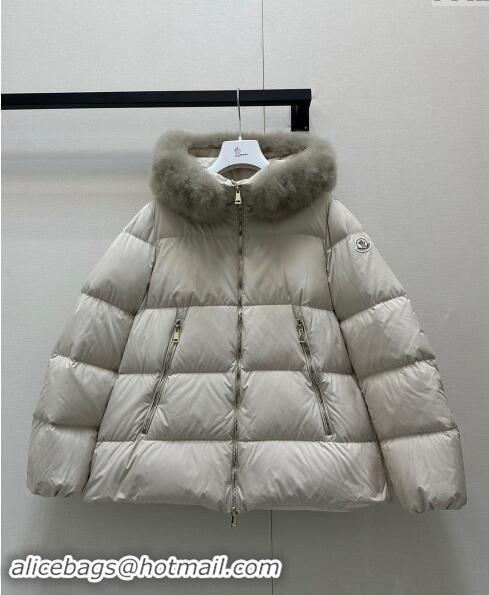 Good Taste Moncler A-Shaped Down Jacket M1203 Light Grey 2024