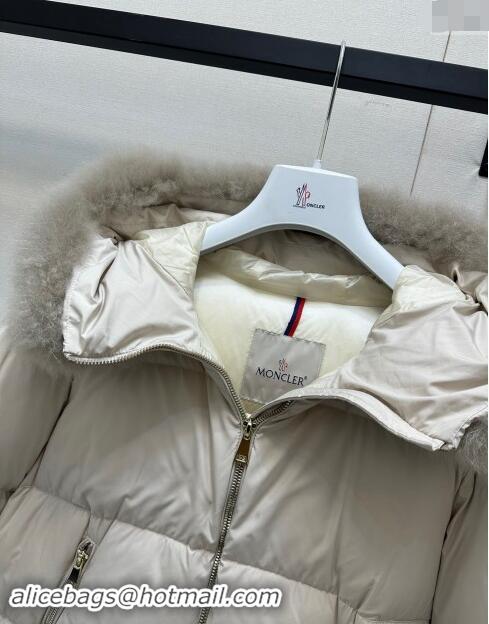 Good Taste Moncler A-Shaped Down Jacket M1203 Light Grey 2024