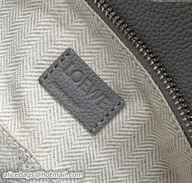 Super Quality Loewe Puzzle Medium Bag in Litchi-Grained Calfskin 062329 Grey 2024