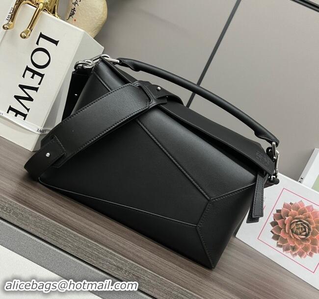 Market Sells Loewe Puzzle Medium Bag in Smooth Calfskin 062329 Black 2024