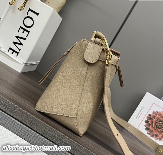 Well Crafted Loewe Puzzle Medium Bag in Litchi-Grained Calfskin 062329 Sand 2024