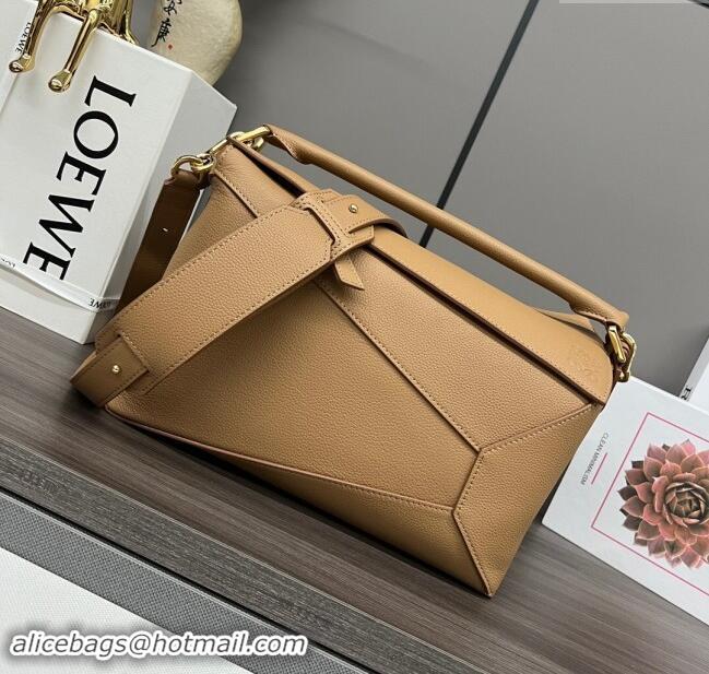 Best Quality Loewe Puzzle Medium Bag in Litchi-Grained Calfskin 062329 Coffee 2024