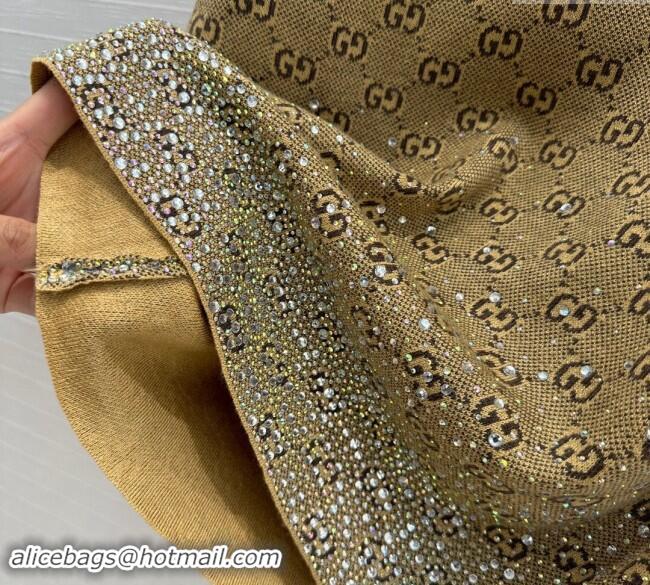 Well Crafted Gucci GG Knit Vest with Strass G1202 Yellow 2024