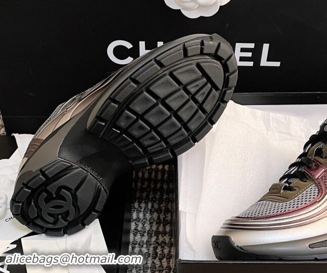 Good Quality Chanel Mesh & Calfskin Sneakers G39792 Khaki 1120124