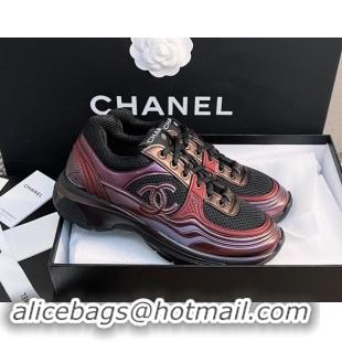 Pretty Style Chanel Mesh & Calfskin Sneakers G39792 Purple 120125