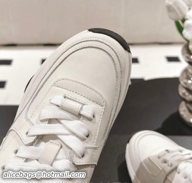 Grade Quality Chanel Calfskin Sneakers White Leather G46086 1120131