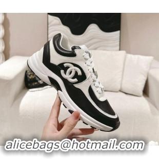 Hot Style Chanel Calfskin Sneakers White2/Black 1120134