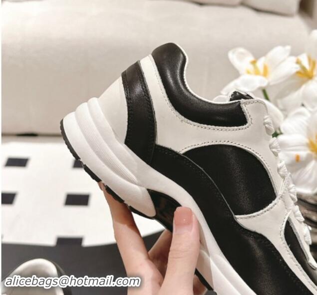 Hot Style Chanel Calfskin Sneakers White2/Black 1120134