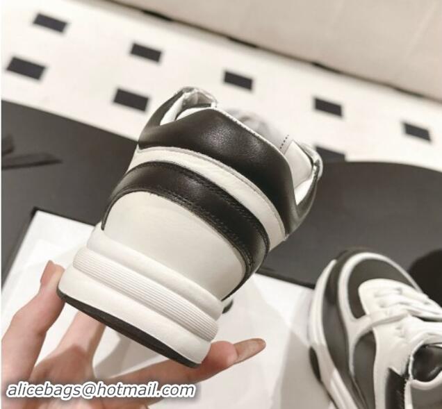 Hot Style Chanel Calfskin Sneakers White2/Black 1120134